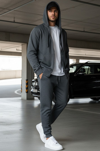 Moška jopa z zadrgo Barva Antracitna DSTREET BX2196