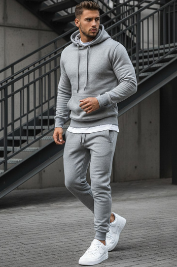 Moška jopa s kapuco Barva siva DSTREET BX3646