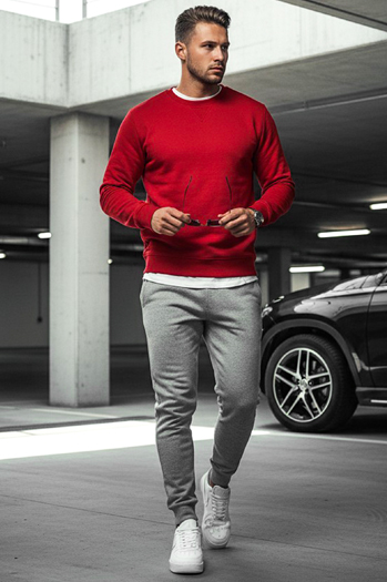 Moška gladek jopa Barva rdeča DSTREET BX3867