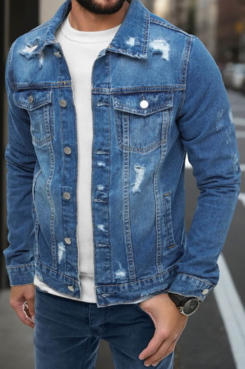 Moška džins jakna modra Dstreet TX3633