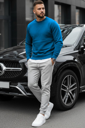 Moška jopa s kapuco Barva Mornarica DSTREET BX5058