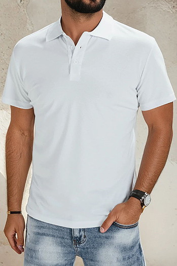 Moška polo Barva Bela DSTREET PX0514