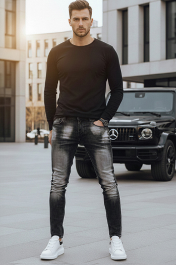 Moške kavbojke Barva Črna DSTREET UX3818