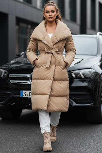 Ženska prešita jakna plašč FAVI camel Dstreet TY3091