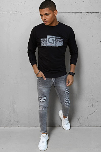 Moška jopa s potiskom Barva Črna DSTREET BX5369