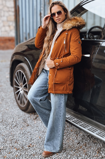 Ženska zimska jakna STELLA camel Dstreet TY3182