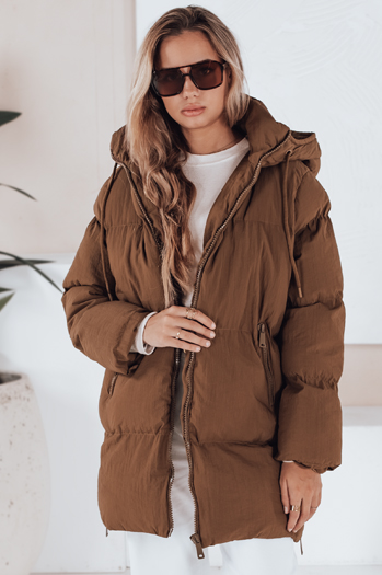 Ženska prešita jakna LETLIS camel Dstreet TY3245