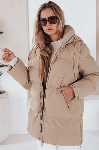 Ženska prešita jakna LETLIS beige Dstreet TY3247