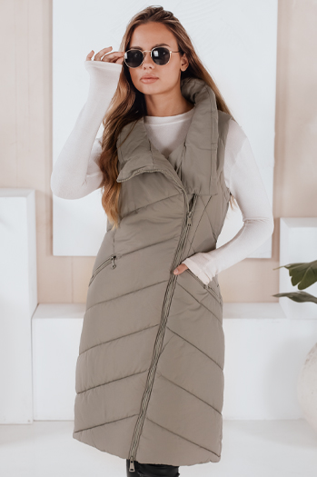 Ženski brezrokavnik SERKIS zelena Dstreet TY3279