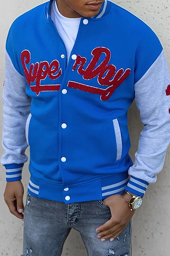 Moška modra jopa z zadrgo Dstreet BX5447