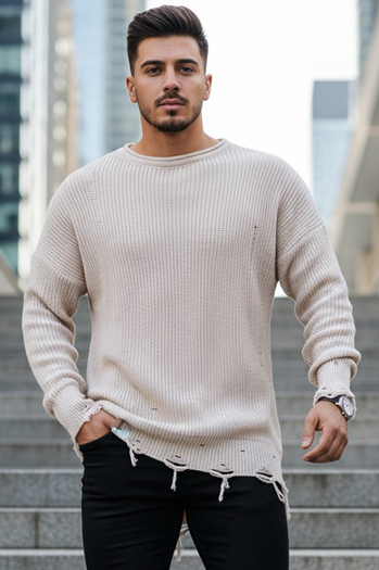 Moški zimski pulover Barva Bež DSTREET WX1965