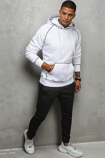 Moška jopa s kapuco Barva Bela DSTREET BX5516