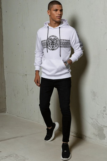 Moška jopa s kapuco Barva Bela DSTREET BX5573