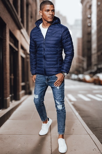 Moška prehodna jakna temno-modra Dstreet TX4408