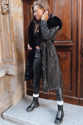 Ženske zimske jakne parka HARPERSOFT black Dstreet TY3688