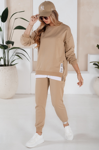 Ženske trenirke TORONTO beige Dstreet AY0954