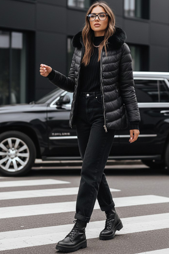 Ženska zimska jakna LUNA Barva Črna DSTREET TY3972