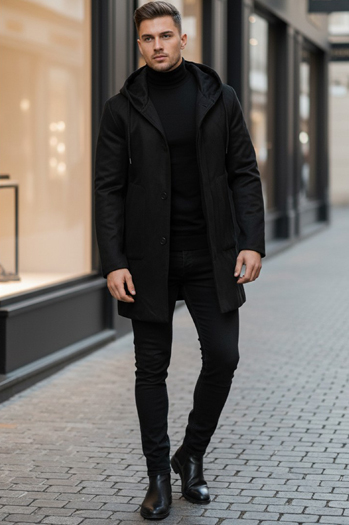 Moški zimski plašč Barva Črna DSTREET CX0444