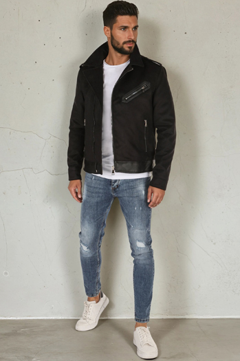 Moška zimska bunda ramones black Dstreet TX4660