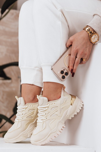 Ženske superge CILLE beige Dstreet ZY0459