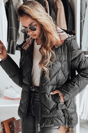 Ženska prešita jakna OLMO black Dstreet TY4242