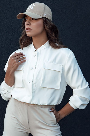Ženska bomber jakna PRIEV white Dstreet TY4305