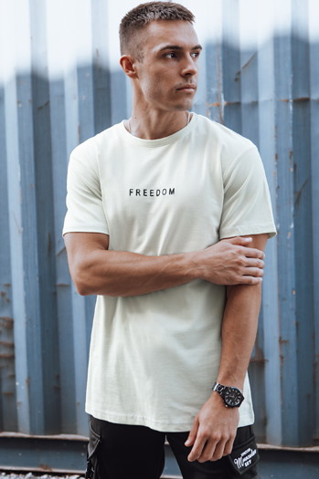 Moška majica s potiskom Barva Ecru DSTREET RX5612