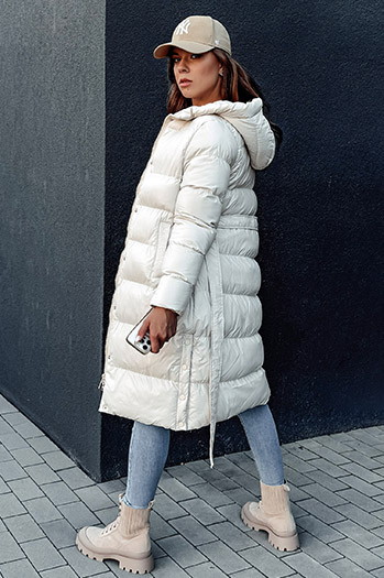 Ženski prešiti plašč GLAMMANT white Dstreet TY4353