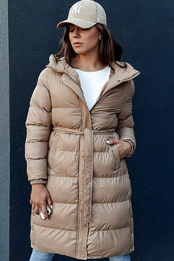 Ženski prešiti plašč GLAMMANT beige Dstreet TY4354