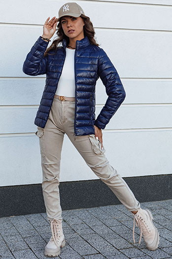 Ženska puhovka BREEZFIT mornarsko modra Dstreet TY4362