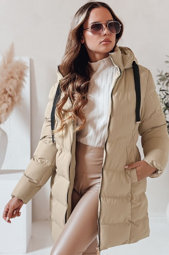 Ženska zimska jakna s kapuco GABRIELLE beige Dstreet TY4365