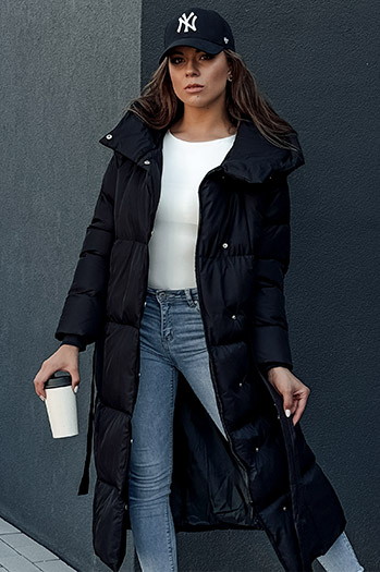 Ženski prešiti plašč CLOUTIQUE black Dstreet TY4373