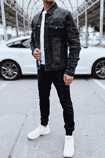 Kurtka męska jeansowa czarna Dstreet TX4703