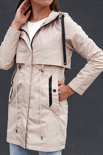 Kurtka damska parka GLAMJACKET jasnobeżowa Dstreet TY4382
