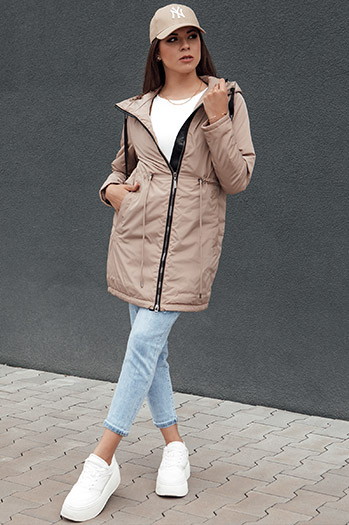 Kurtka damska parka URBANJOY beżowa Dstreet TY4386