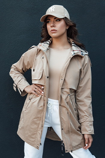 Kurtka damska parka MOZA beżowa Dstreet TY4407