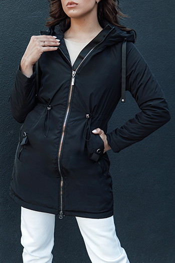 Ženska jakna parka s kapuco GROLIN black Dstreet TY4413