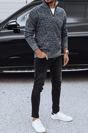 Moški temno sivi pulover Dstreet WX2196