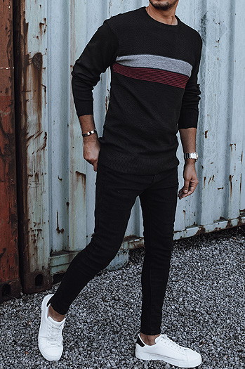 Moški črni pulover Dstreet WX2209