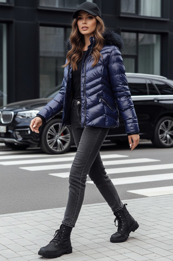 Kurtka damska CRUNKIES granatowa Dstreet TY4491