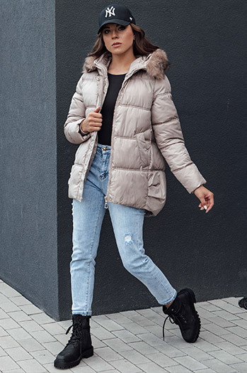 Kurtka damska STELLAR beżowa Dstreet TY4494