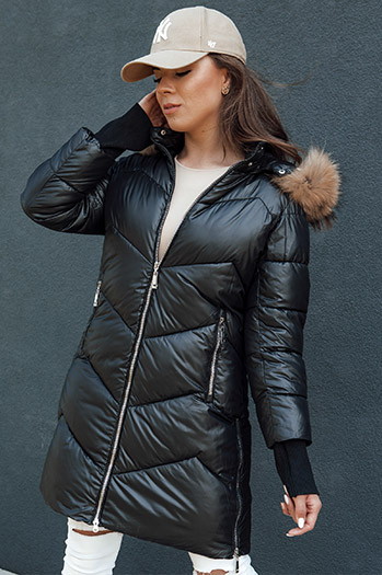 Kurtka zimowa damska pikowana LAGOON czarna Dstreet TY4499