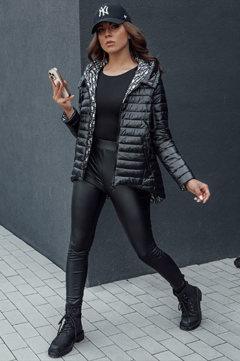 Kurtka damska dwustronna JIMA czarna Dstreet TY4506