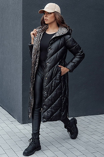 Płaszcz zimowy damski pikowany CELESTIE czarny Dstreet TY4513