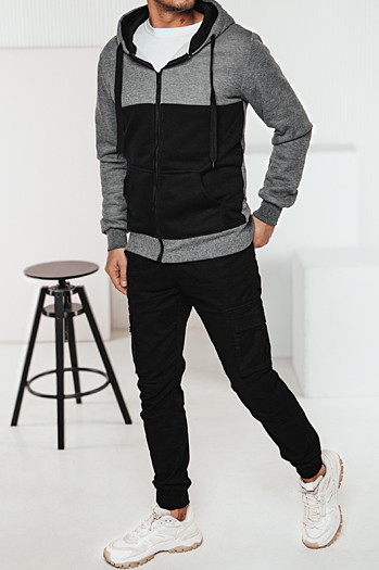 Moška majica s kapuco temno siva Dstreet BX5835