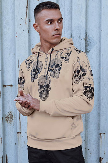 Moška majica s kapuco beige Dstreet BX5842