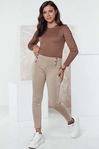 Ženske hlače MODSTORY beige Dstreet UY2179