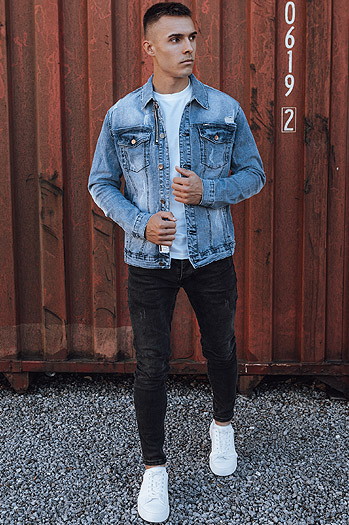Moška džins jakna modra Dstreet TX4852