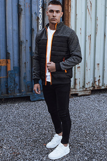 Moška prehodna prešita jakna črna Dstreet TX4855