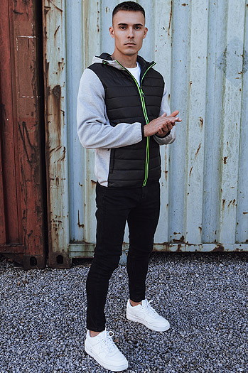 Kurtka męska przejściowa pikowana szara TX4862